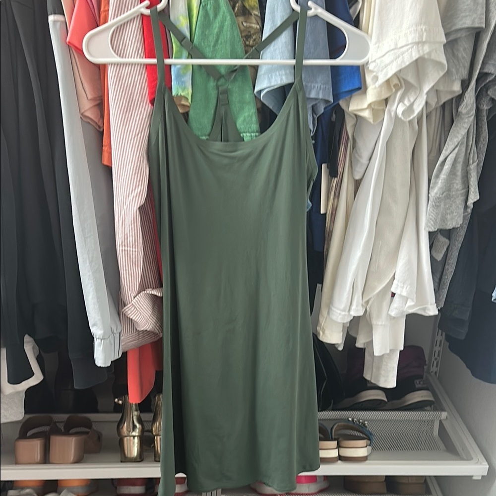 Outdoor Voices Green Camisole Mini Dress